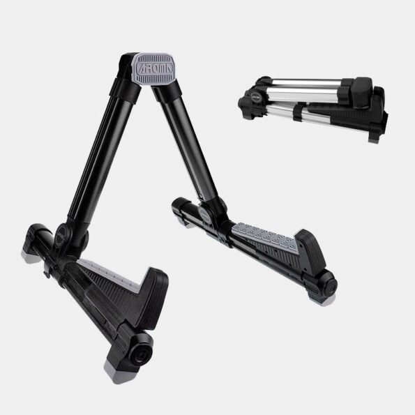 Deluxe Aluminum Foldable Universal Guitar Stand Black