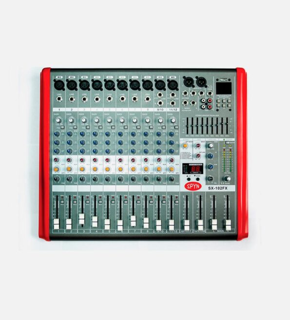 Spyn Audio SX 102FX Professional 10 channel mixer with USB Effects