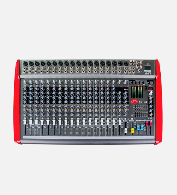 Spyn Audio SX16UE Professional 16 channel mixer with USB Effects