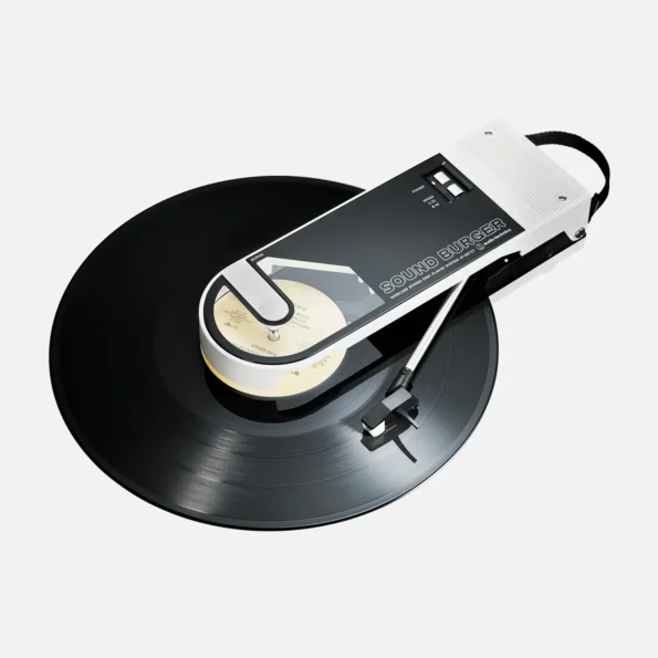 Audio-Technica Sound Burger - Giradiscos manual de dos velocidades (blanco)