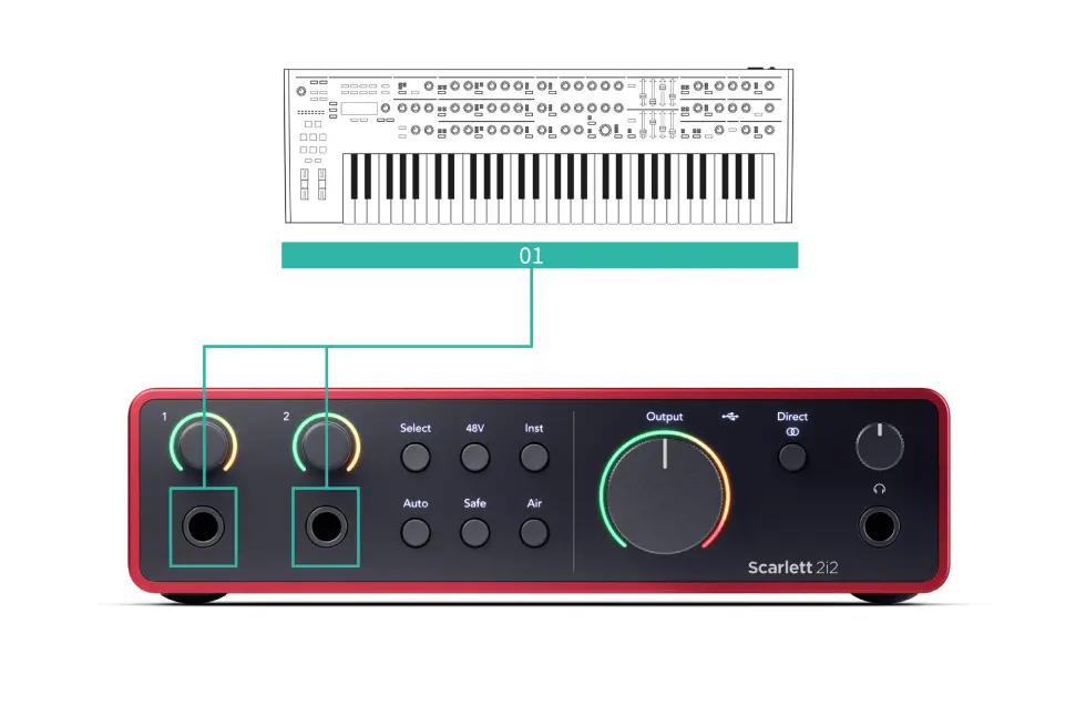 Usando tu Scarlett 2i2 3 focusrite 2i2 conexion dispositivos nivel linea