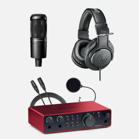 Pack 1 | Interfaz, micrófono, audífonos y accesorios