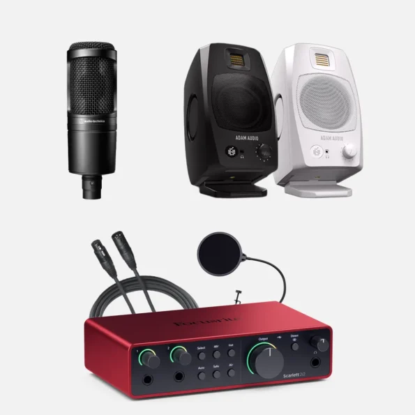 Pack 2 | Interfaz, Audífonos, Monitores y accesorios