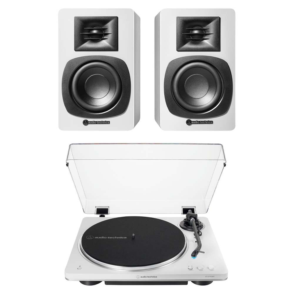 Audio-Technica AT-LP70XBT-WS + AT-SP3XWH Audio-Technica AT-LP70XBT-WS + AT-SP3XWH